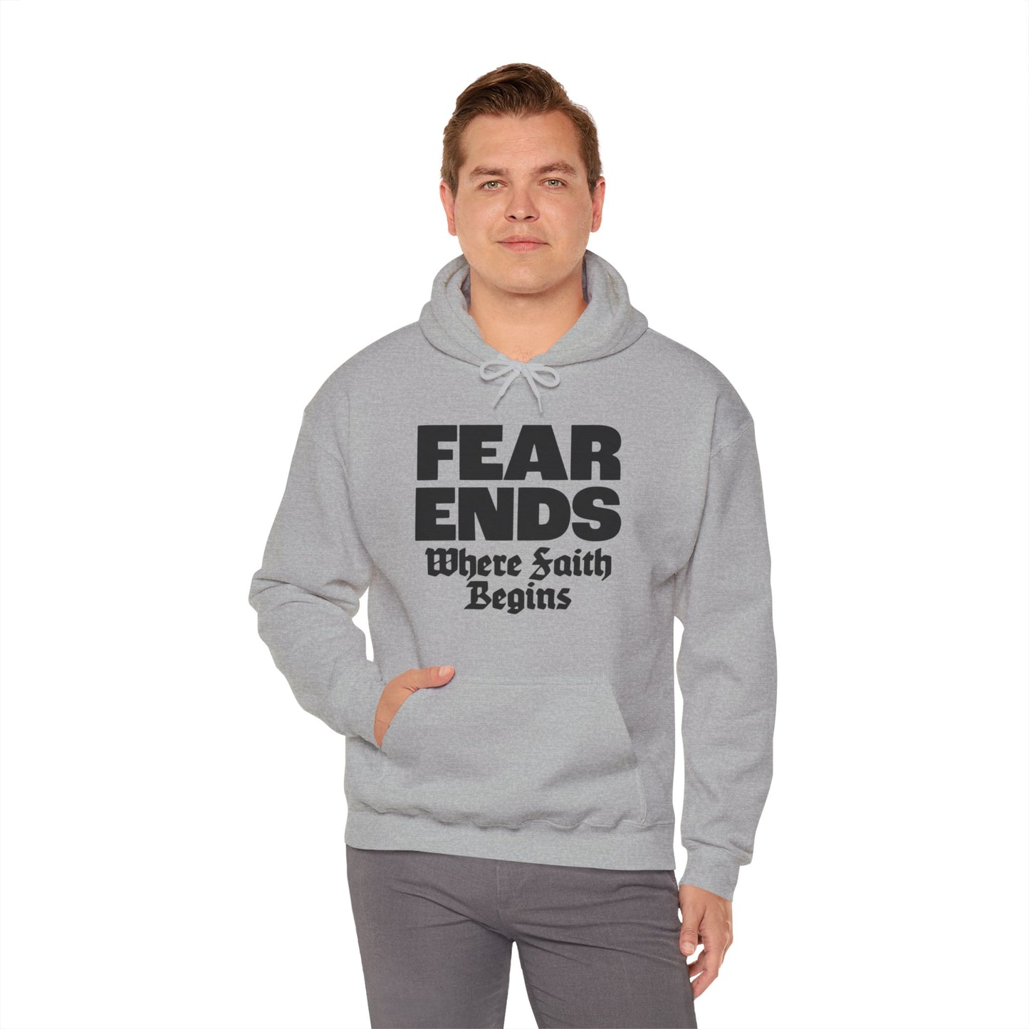 “Where Faith Begins” Unisex Heavy Blend™ Hooded Sweatshirt