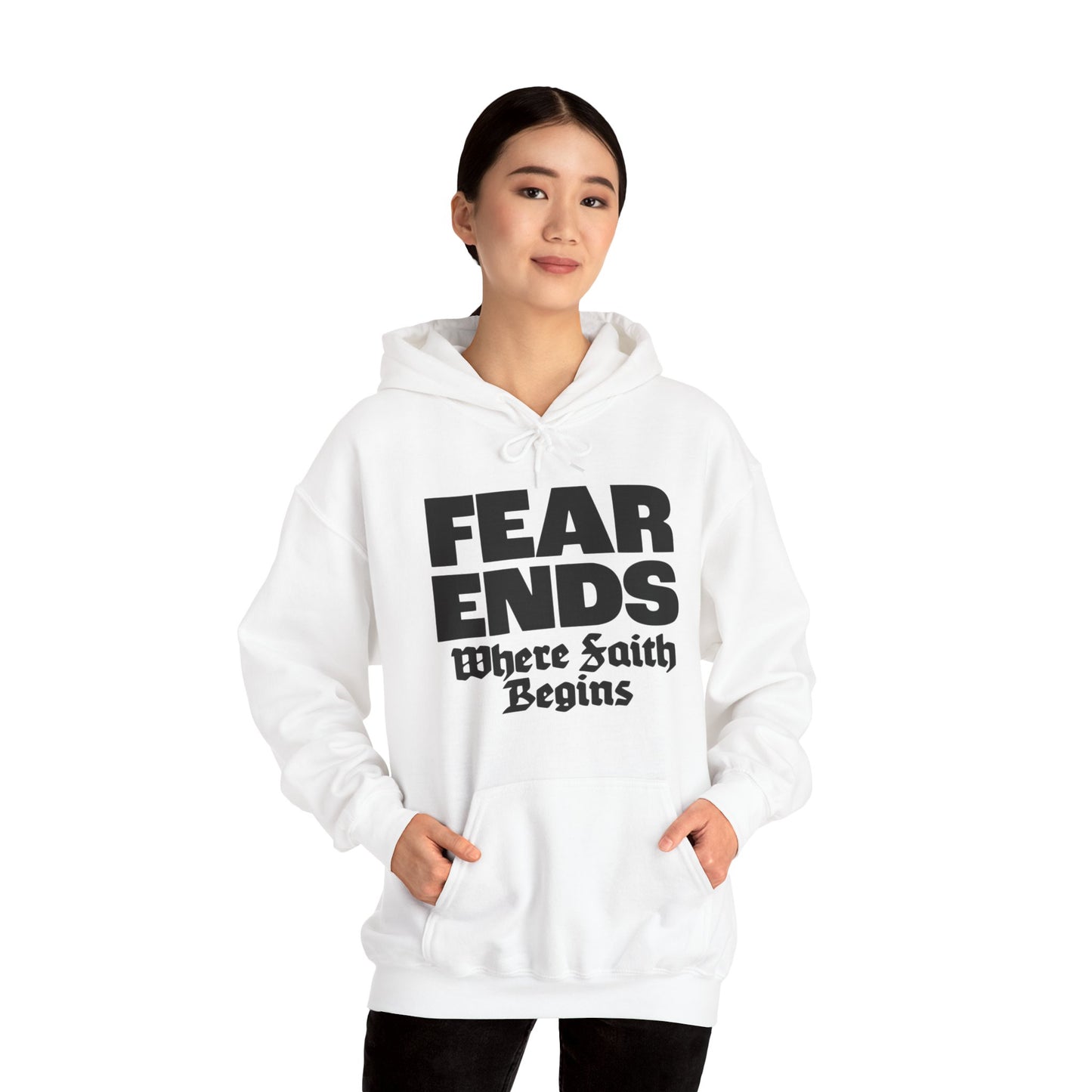 “Where Faith Begins” Unisex Heavy Blend™ Hooded Sweatshirt