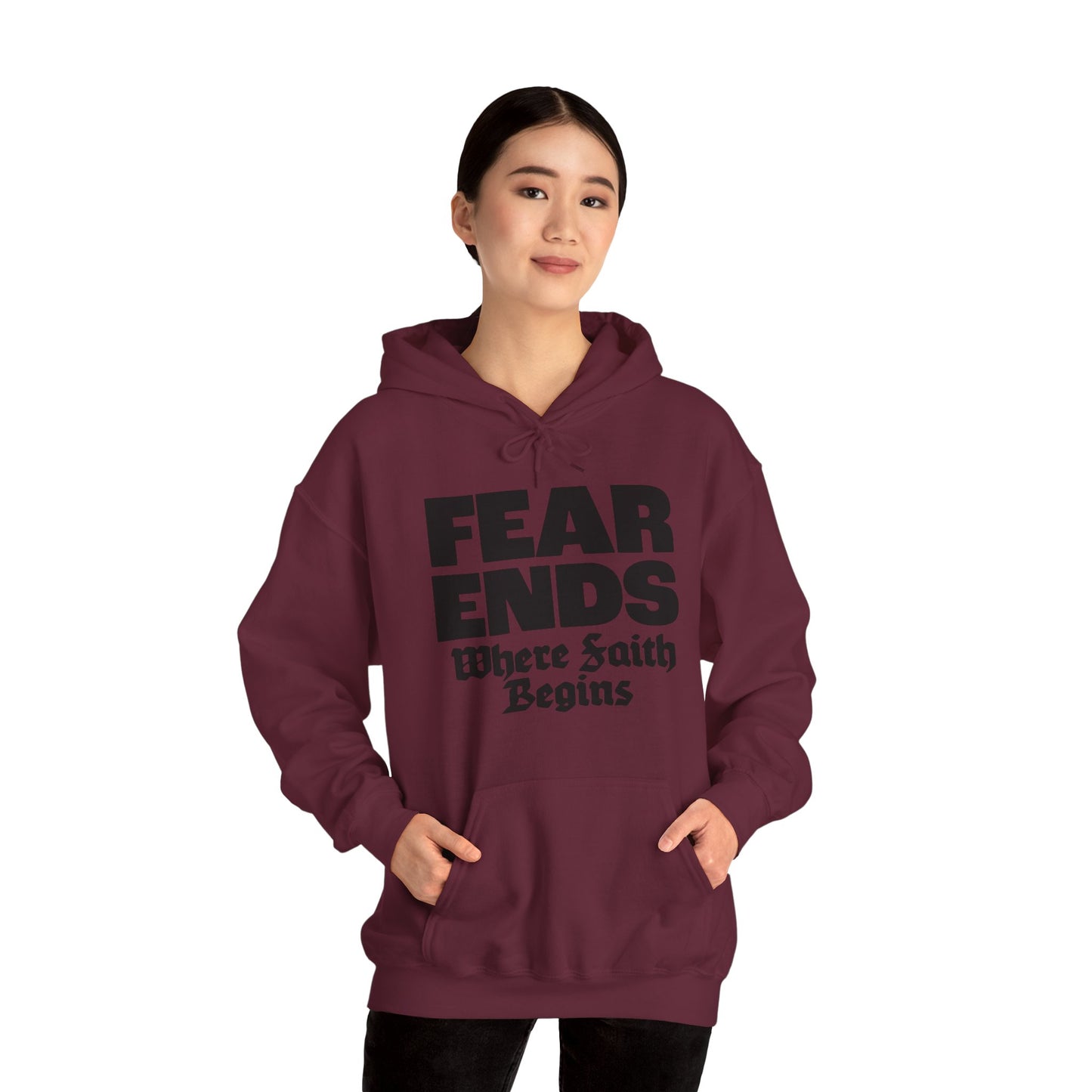 “Where Faith Begins” Unisex Heavy Blend™ Hooded Sweatshirt